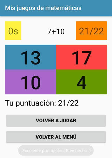 Mi juego de matemáticas screenshot 3