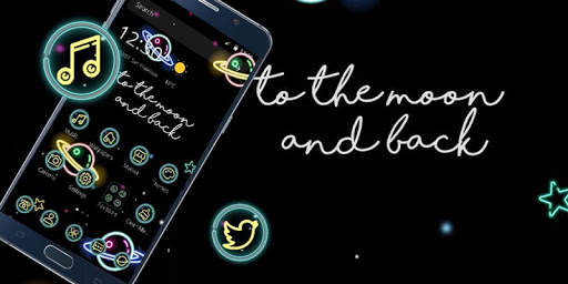 Neon Solar Planet Space Theme screenshot 4