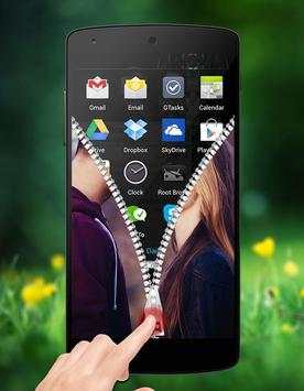 Couple Photo Zipper LockScreen screenshot 5