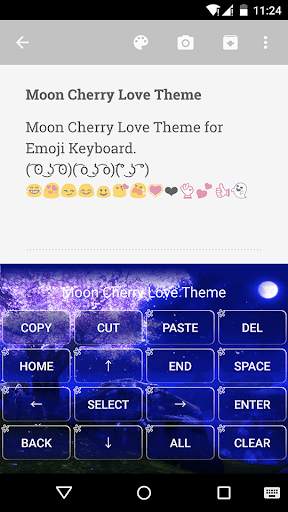 Moon Cherry Emoji Keyboard screenshot 3