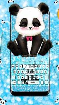 Cute Furry Panda Keyboard Theme screenshot 2