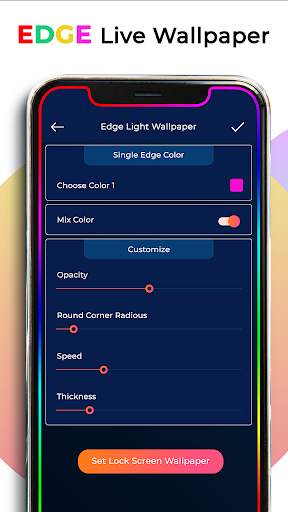 Edge Lighting Live Wallpaper - Border Edge Light screenshot 2