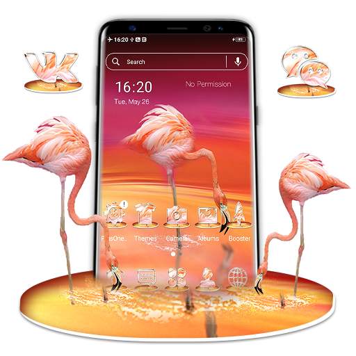 Pink Flamingo Launcher Theme 1.0.1