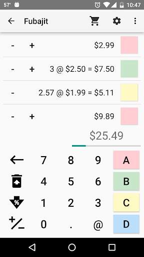 Fubajit Shopping Calculator screenshot 2