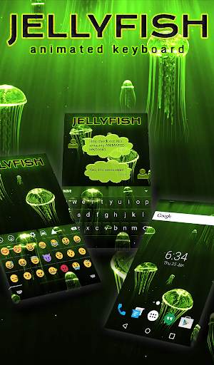 Jellyfish Animated Keyboard    स्क्रीनशॉट 1