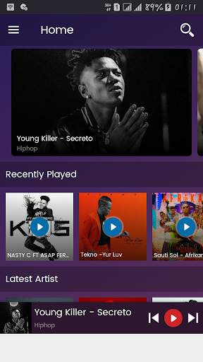 Wasafi Music Player | BongoFleva | Unlimited songs screenshot 1