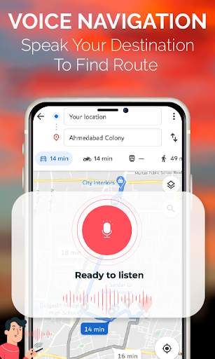 Free GPS Navigation - Live Maps & Route Finder screenshot 2