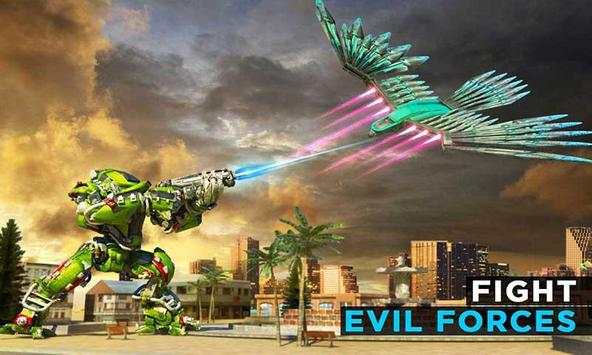 Robot Transforming Wild Eagle Cop Car- Robot Games screenshot 4