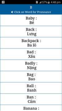 Common Words ENG to Vitenamese screenshot 3