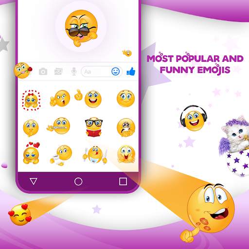 Purple Cat Keyboard Theme screenshot 5
