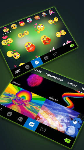 Chủ Đề Bàn Phím Green Smoke Effect screenshot 4