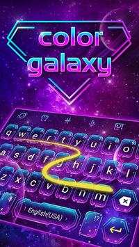 Purple Galaxy Emoji Keyboard for Android screenshot 4