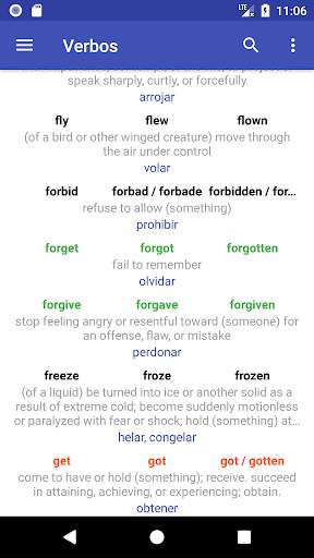 English Verbs screenshot 1