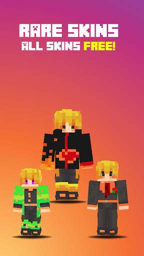 99  3D Zenitsu Boys Skins For Minecraft 2021 screenshot 4