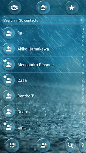 Dialer Bubble Rain Theme for Drupe and ExDialer screenshot 3