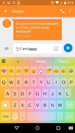 Silk Multicolor Emoji Keyboard screenshot 5
