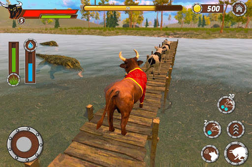 Bull Family Simulator: Wildlife Family Game screenshot 14