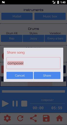 Composer lite - Algorithmic musical composer screenshot 4