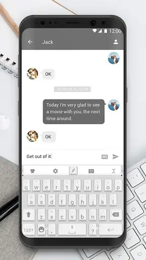 White Keyboard Theme screenshot 2