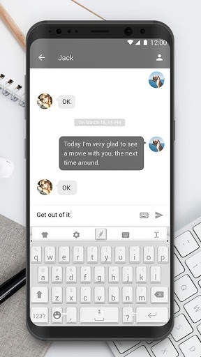 White Keyboard Theme screenshot 2