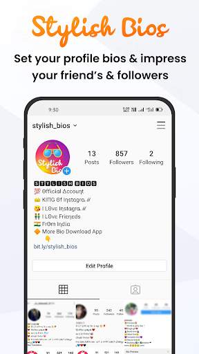 Stylish Bios for Instagram screenshot 1
