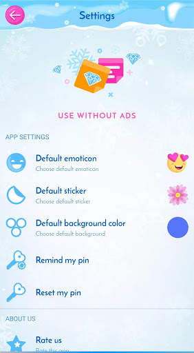 Winter Princess Notepad (with PIN or fingerprint) screenshot 6