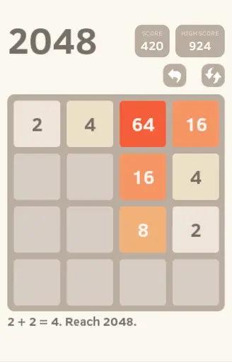 2048 screenshot 1