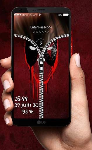 zipper lock screen deadPoOl screenshot 1