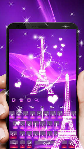 Magical Pink Paris Keyboard Theme screenshot 4