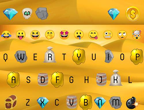 Emoji Keyboard - Gold Mine स्क्रीनशॉट 5