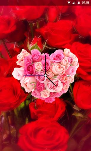 Rose Clock Live wallpaper screenshot 2
