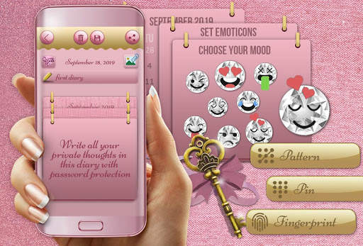 Rose Gold Secret Diary With Lock screenshot 3