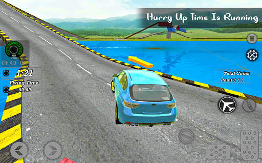 Flying Car Driving - Impossible Stunt Games screenshot 1