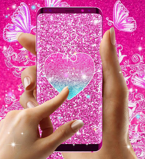 Pink glitter live wallpaper screenshot 6
