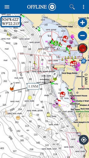AIS Flytomap GPS cartas náuticas y de pesca screenshot 1