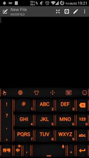 Keyboard Theme Neon Orange screenshot 4