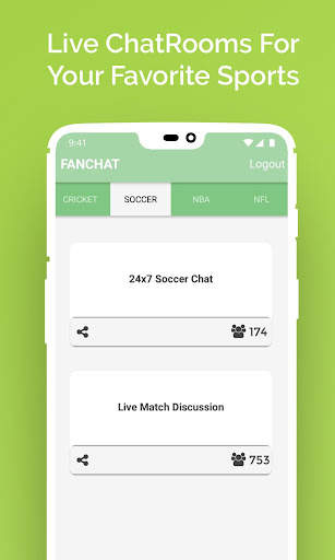 FanChat - Live Cricket Chatroom screenshot 2