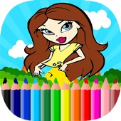 coloriage barbie icon
