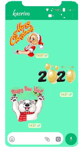 🎄New Year Christmas Stickers for Whatsapp 2020🎄 screenshot 1