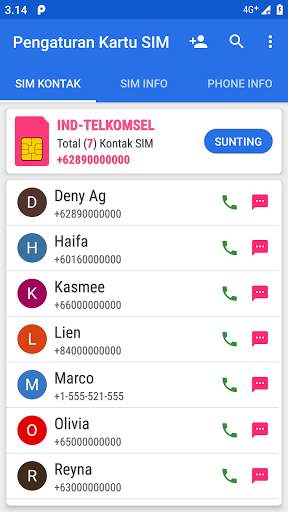 Pengaturan Kartu SIM screenshot 1