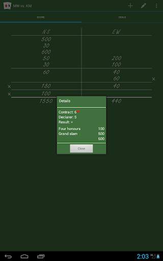Bridge Score – rubber bridge screenshot 12