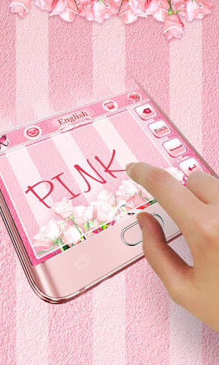 Pink Flowers GO Keyboard Theme स्क्रीनशॉट 6