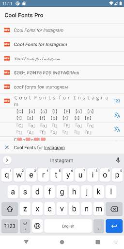 Fonts for Instagram Pro screenshot 2