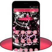 Pink Shiny and Diamond Heart Glitter Theme 1.1.3