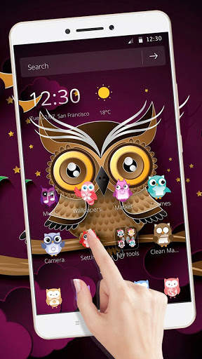 Two-dimensional Abstract Owl Theme screenshot 3
