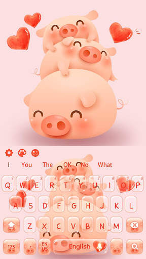 Cute Pink Pig keyboard screenshot 4