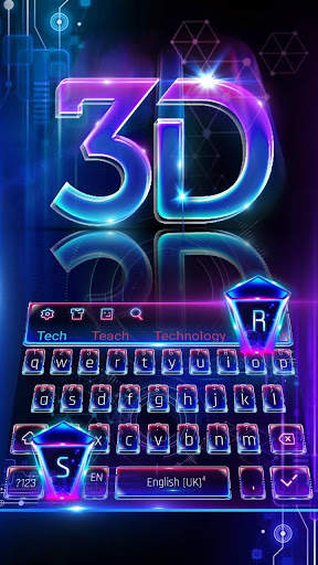 3D Neon Keyboard screenshot 2