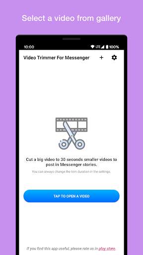 Video trimmer for Messenger stories screenshot 1