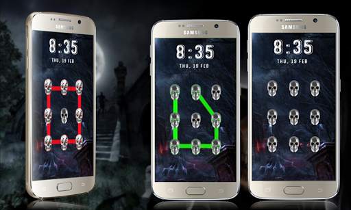 Skull Pattern Lock Screen screenshot 1