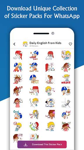 Kids Stickers for WhatsApp - WAStickerApps screenshot 3